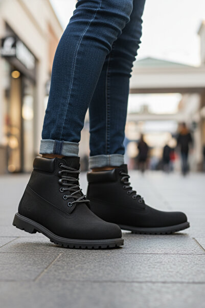 Hush Puppies 725039 Cizme unisex negre Empresa cu talpă anti-alunecare