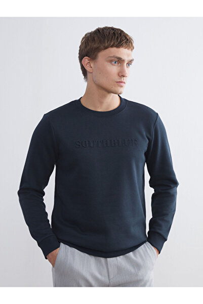 LC Waikiki Crew Neck Printed Men's Thick Sweatshirt