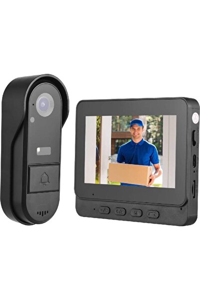 DoorBell كاميرا فيديو خارجية لاسلكية بدقة 1080 بكسل مع شاشة