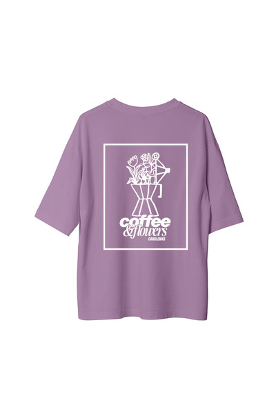 CANDLEMASTORE Coffee & Flowers - Oversized T-Shirt