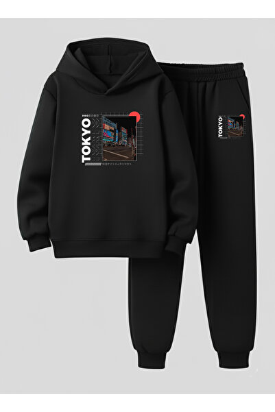 LORVEX Дитячий комплект з капюшоном Світшот - Спортивний костюм TOKYO DESEN з...