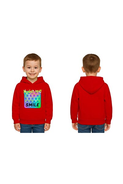SEDİRLİ Hanorac unisex Smile cu imprimeu pentru copii Swae tricou cu glugă, c...