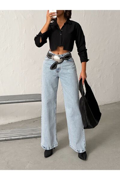 blue wings denım co. Full-Fit High Waist Loose Leg