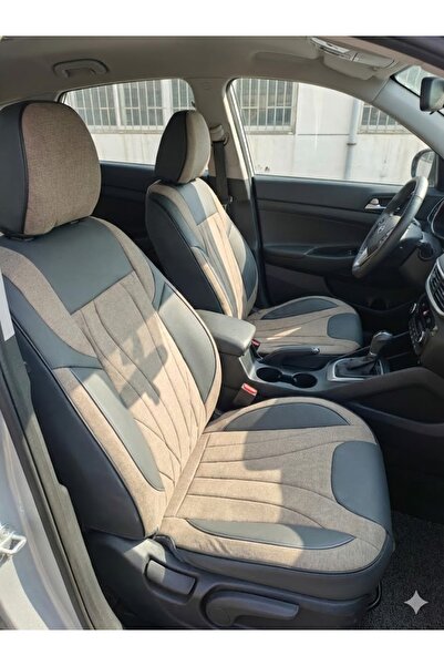 Vemaks Oto Aksesuar غطاء مقعد السيارة الطبي من الكتان، طقم أمامي وخلفي