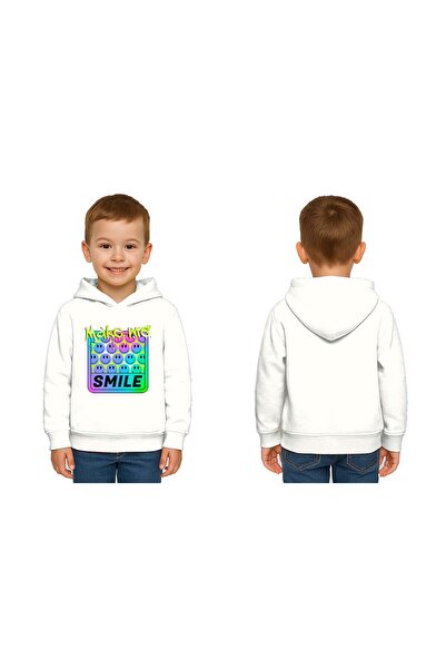 SEDİRLİ Hanorac unisex Smile cu imprimeu pentru copii Swae tricou cu glugă, c...