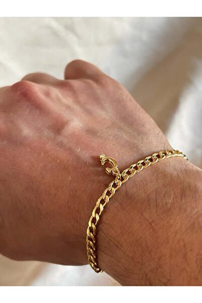 bijoux uniques Gold C Letter Steel Gourmet Bracelet