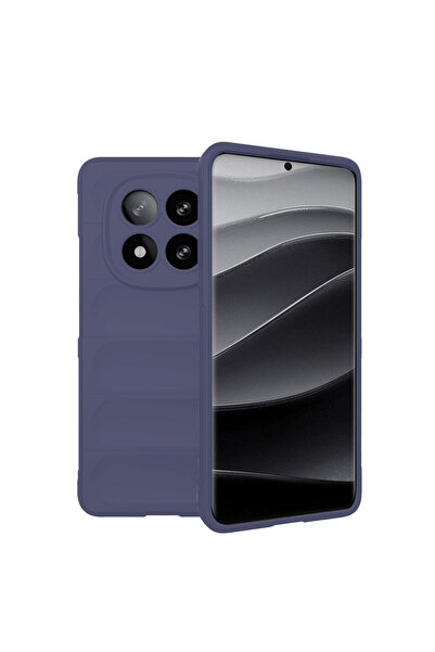 NewFace حافظة هاتف Xiaomi Redmi Note 14 Pro 5G من السيليكون المثالي - أزرق داكن