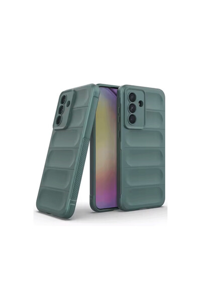 NewFace حافظة سامسونج جالاكسي A26 من السيليكون المثالي - أخضر داكن