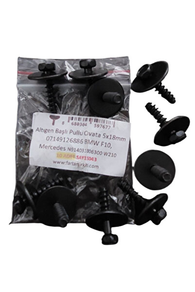 SAY Pİ Altıgen Başlı Pullu Cıvata 5x18mm 07149126886 BMW F10, Mercedes N91403...