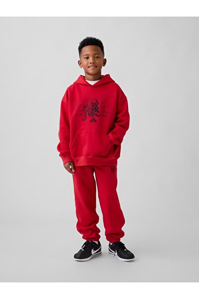 GAP Erkek Çocuk Kırmızı Marvel VintageSoft Relaxed Jogger Eşofman Altı