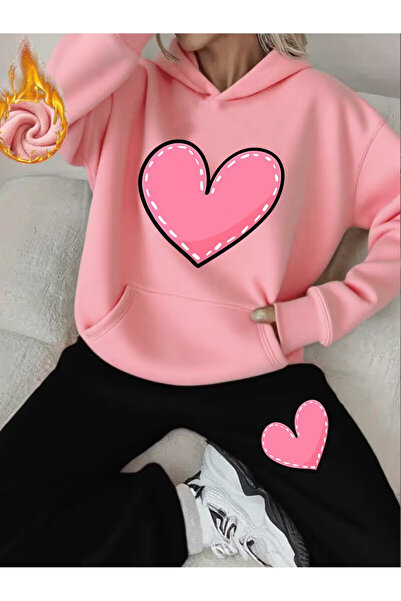 PENTHİLUS طقم رياضي للجنسين مكون من بغطاء رأس خيوط K-ş مبطن بالصوف طقم رياضي