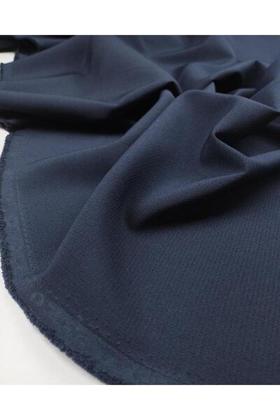 Kumaş Parça قماش كريب باللون الأزرق الداكن العرض: 140 سم