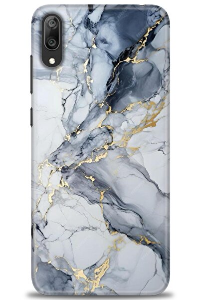 Rulet Aksesuar غطاء متوافق مع هاتف هواوي Y7 برايم 2019 HD مطبوع - غطاء سيليكو...