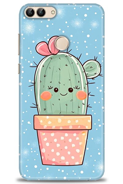 Rulet Aksesuar غطاء متوافق مع هاتف هواوي بي سمارت HD مطبوع + واقي شاشة سيرامي...