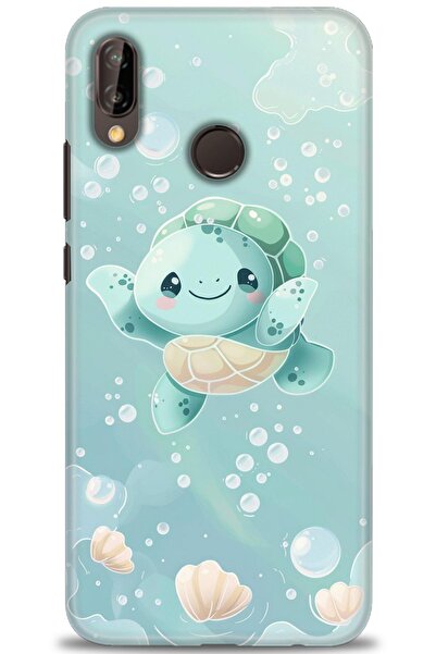 Rulet Aksesuar غطاء متوافق مع هاتف هواوي P20 لايت HD مطبوع + واقي شاشة سيرامي...