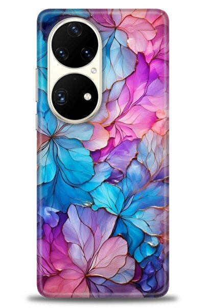 Rulet Aksesuar حافظة متوافقة مع هاتف هواوي P50 Pro HD مطبوع + واقي شاشة سيرام...