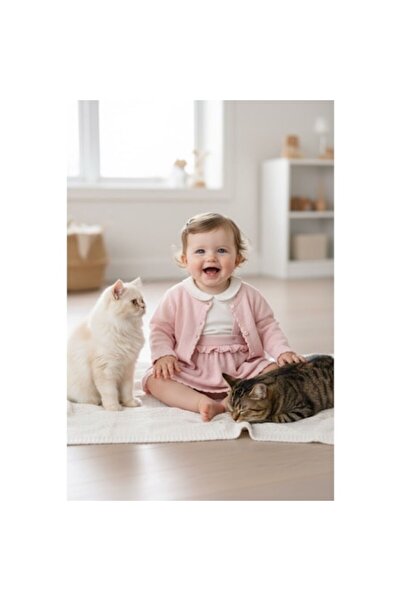 minibanda 3-piece girls set (cotton & wool) - cardigan, blouse & suspender sk...