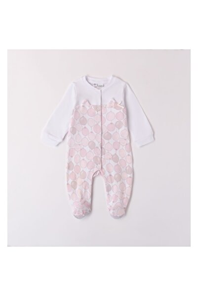 İDO I Do - Patterned romper for newborn baby girl, 4.8154, Pink, 50-56 cm