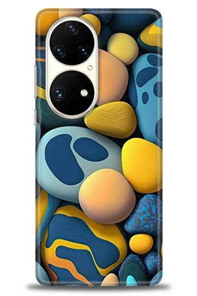 Rulet Aksesuar حافظة متوافقة مع هاتف هواوي P50 Pro HD مطبوع + واقي شاشة سيرام...