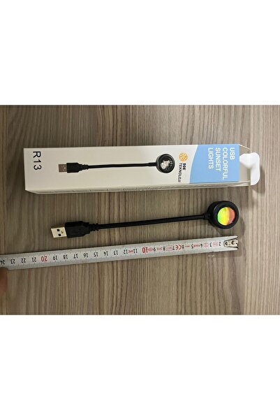 sgeteknoloji rainbow usb Mavi Kızıl Gün Batımı Usb Projektör Led Tek Mod
