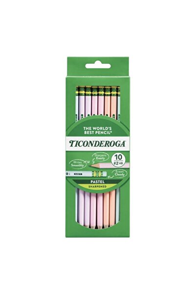 Dixon Ticonderoga أفضل أقلام الباستيل في العالم، أقلام رصاص ناعمة جديدة، 10 قطع