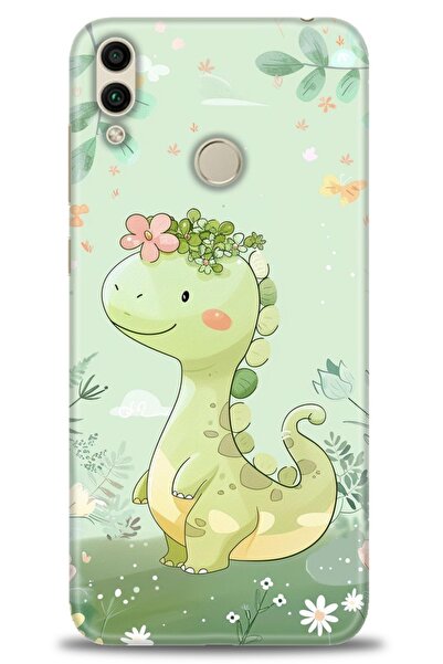 Rulet Aksesuar غطاء متوافق مع هاتف هواوي هونر 8C HD مطبوع - غطاء سيليكون مصمم...