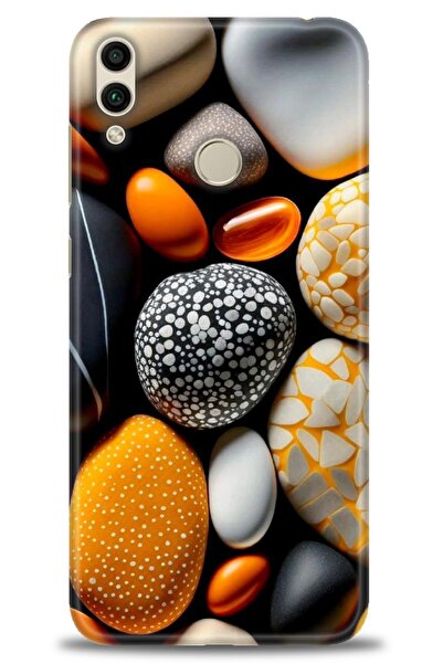 Rulet Aksesuar غطاء متوافق مع هاتف هواوي هونر 8C HD مطبوع - غطاء سيليكون مصمم...