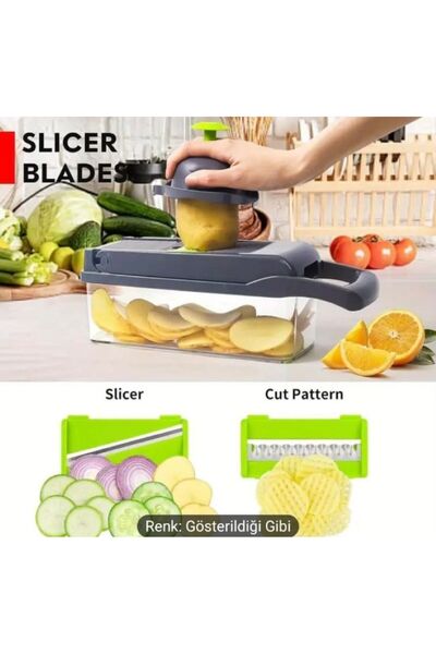 VEGGIE 16’li Çok Amaçlı Sebze Doğrayıcı ve Dilimleyici