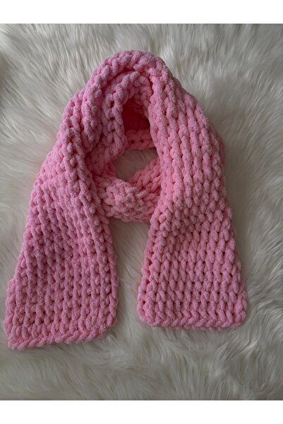 A&D HANDMADE Hand Knitted Puffy Plush Scarf 220*22 cm