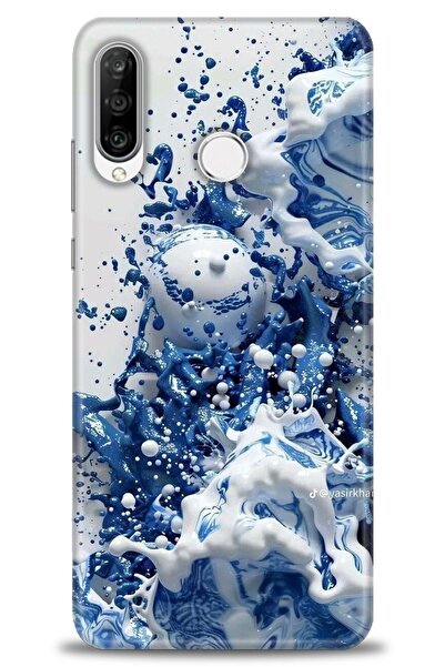 Rulet Aksesuar غطاء متوافق مع هاتف هواوي P30 لايت HD مطبوع - غطاء سيليكون بتص...