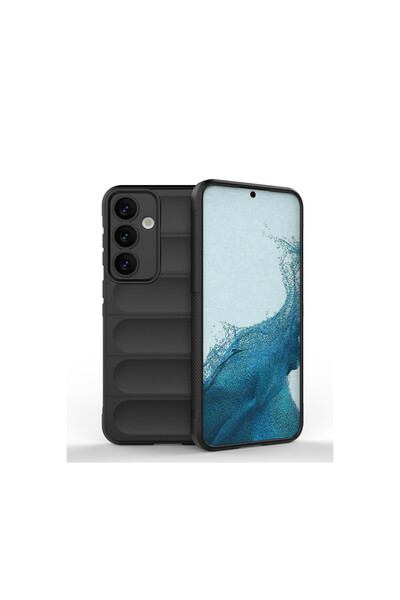 NewFace حافظة سامسونج جالاكسي S24 من السيليكون المثالي - أسود