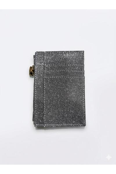 SHIKIRTI Women's Card Holder with Glitter Zipper Closure and Wallet Section (Shipped in Box)