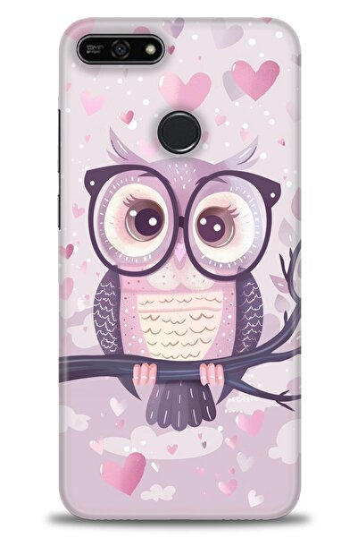 Rulet Aksesuar غطاء متوافق مع هاتف هواوي هونر 7A HD مطبوع + واقي شاشة سيراميك...