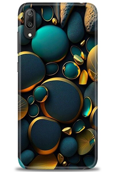 Rulet Aksesuar غطاء متوافق مع هاتف هواوي Y7 برايم 2019 HD مطبوع - غطاء سيليكو...