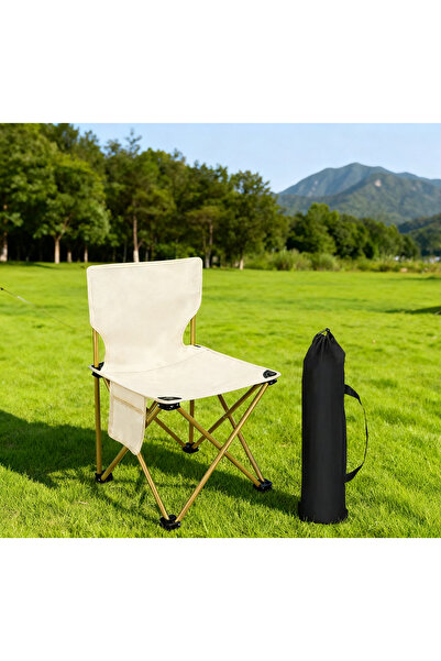 TOBY Lightweight portable folding chair with a nylon seat and easy-to-carry bag, ideal for outdoor trips