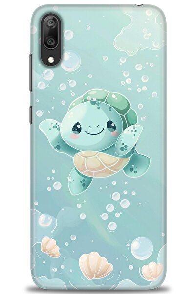 Rulet Aksesuar غطاء متوافق مع هاتف هواوي Y7 برايم 2019 HD مطبوع - غطاء سيليكو...