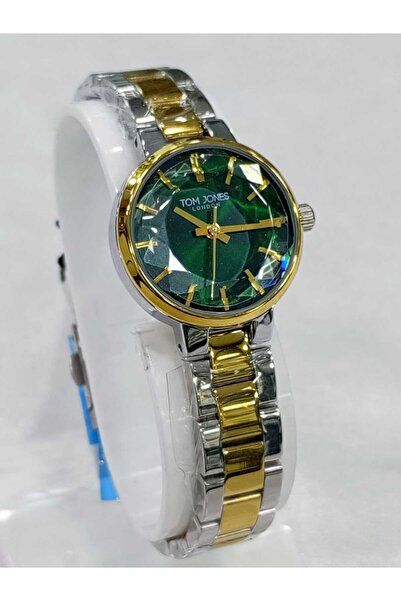 Tom Jones çelik kordonlu, altın sarılı, kesme camlı, su geçirmez, 2 yıl garan...