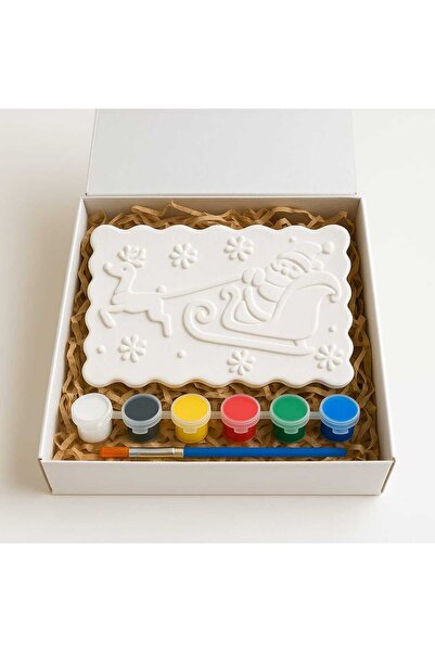 ABCPANO Yılbaşı Temalı Boyanabilir Kabartmalı Hobi Panosu - Dekor – Noel Baba...