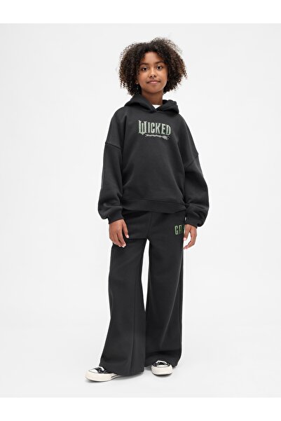 GAP Kız Çocuk Siyah Wicked VintageSoft Baggy Logo Eşofman Altı