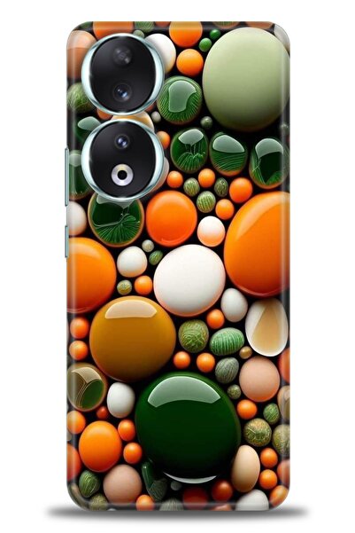 Rulet Aksesuar غطاء متوافق مع هاتف هواوي هونر 90 HD مطبوع + واقي شاشة سيراميك...