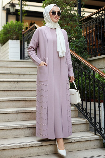 N.S NEVA STYLE طقم ملابس تريكو فستان تيشرت مع كارديجان 70271PD