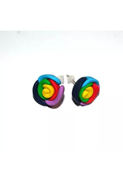 Lisa-Shop Cercei trandafiri multicolori handmade curcubeu