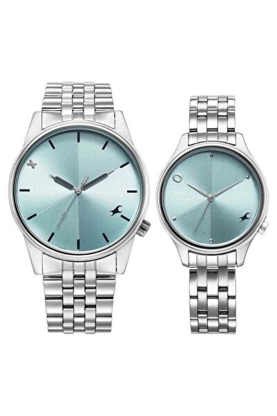 FASTRACK Mixmatched 3.0 Couple Watch 33056296SM02 - Blue Dial, Silver Metal S...