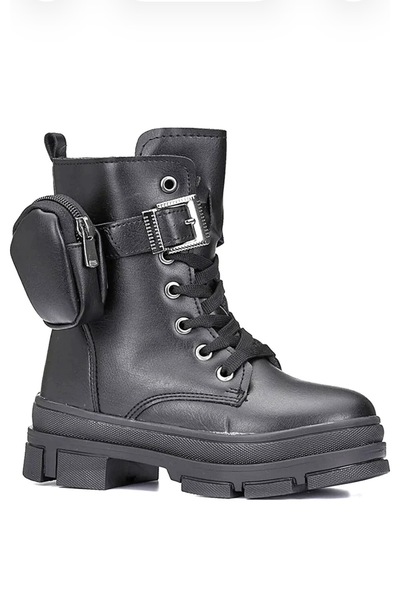 KALKANSHOES Garantili Su Geçirmez Kışlık Kaymaz Taban Çantalı Kız Çocuk Bot 3...