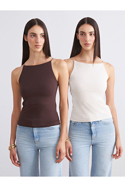 LC Waikiki Seray New Season Halter Neck Strap Women's Tank Top 2-Piece Set