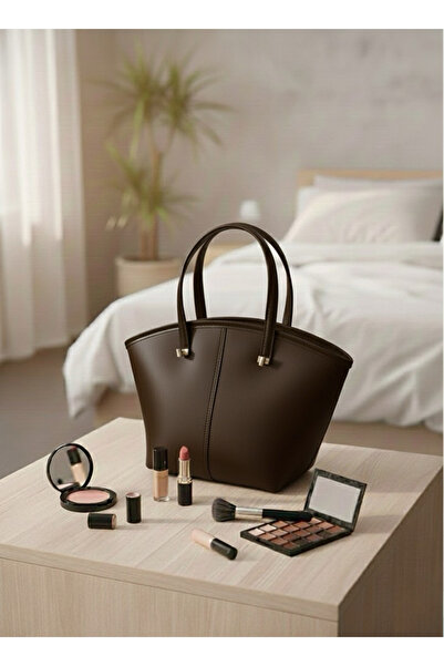 Elory Grace حقيبة كتف نسائية من الجلد البني – حقيبة يد، موديل خاص إكلات 32×40 سم