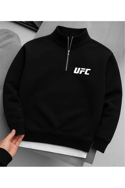 Risil-Nu Company Hanorac unisex din bumbac cu jumătate de fermoar, 3 fire (în...