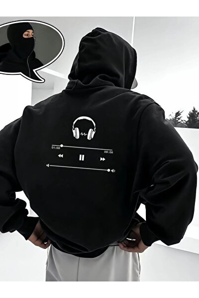 LOTS MODA Φούτερ Ninja Unisex με μάσκα χιονιού Ζακέτα με 2 νήματα χοντρό φλις