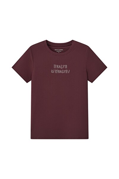 Giordano Women’s Comfort Fit Printed Crew Neck Cotton Jersey Tee