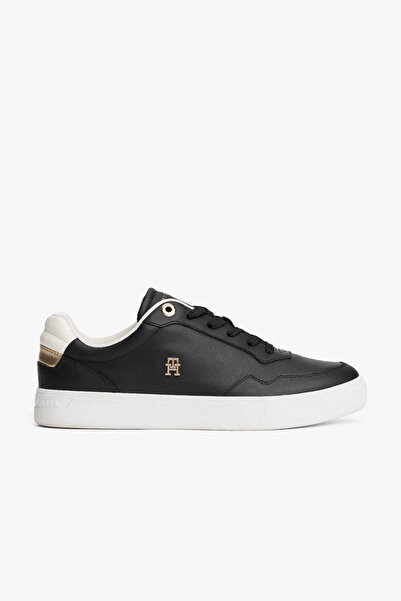 Tommy Hilfiger Pantofi de damă TH Monogram Plaque Court - Negru